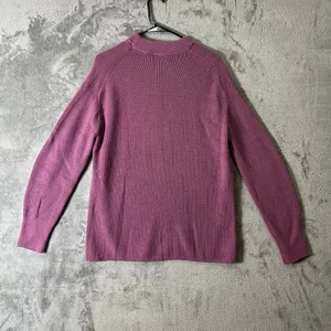 Lululemon Merino Wool Blend Ribbed Crewneck Sweater Purple 8‎ Cozy Chunky Knit thumbnail 5