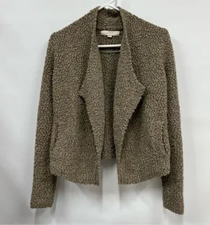 ANN TAYLOR LOFT Open Front s Cardigan wool blend soft Sweater jacket w/pockets thumbnail 1