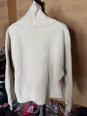 NWOT We The Free Elk Mountain Sherpa Pullover Opal Milk Medium Oversized Cozy thumbnail 12