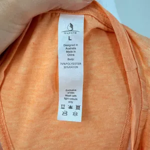 Icyzone Womens Orange Heathered Racerback Activewear Tank Top Size Large NWT thumbnail 6