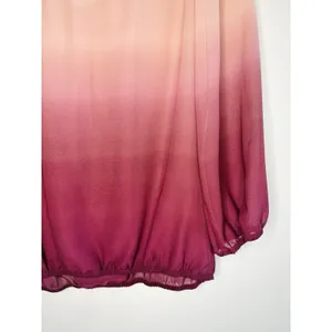 By & By Sheer Ombre Blouse M Pink Burgundy‎ Lace Back Whimsigoth Fairy Pixie NWT thumbnail 9
