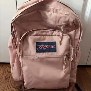 JanSport Cool Student Pink Laptop Backpack Padded 17in School Bag Bottle Pouch thumbnail 2
