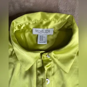 Rachel Zoe Green Casual Button Down Shirt thumbnail 3