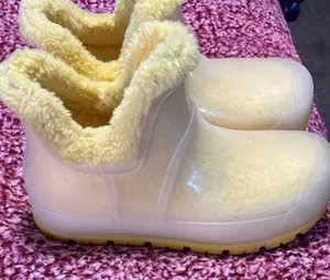 UGG Yellow Shearling-Lined Ankle Booties thumbnail 1