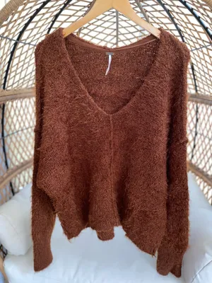 Free People Women’s Icing V Pull Over Sweater Size Medium thumbnail 3