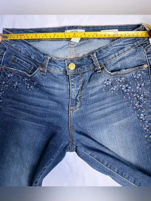 Vintage America Blues Boho Skinny Jeans 8/29 Floral Embroidered Embellished thumbnail 10