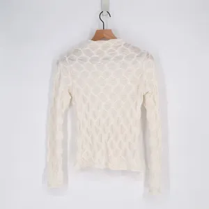 Anthropologie Maeve Talia Long Sleeve Mock Neck Textured Top in Ivory Women's S thumbnail 7