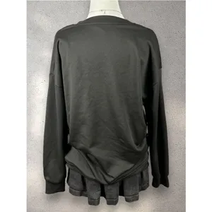 "Kinda Emotional" Flower Skull Sweatshirt Women’s M Black Gothic Emo Grunge Girl thumbnail 2