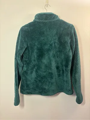 Columbia Plush Quarter-Zip Fleece Jacket Deep Forest Green Size Large thumbnail 2