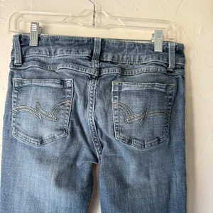 Wrangler Womens Bootcut Jeans Medium Wash Size 5x34‎ Western Cowboy Mid Rise thumbnail 2