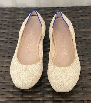 Rothy’s square toe Lily, knit pattern shoes, women’s size 9 thumbnail 1