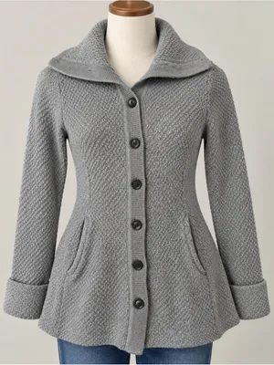 Patagonia Merino Sweater Coat XS Gray 100% Merino Wool Style 50460 thumbnail 1