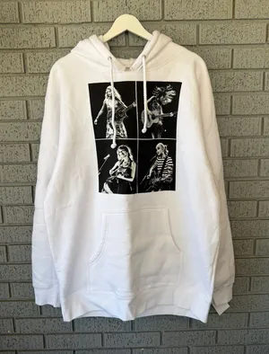 Taylor Swift The Eras Tour Collagw White HoodieSweatshirt Large Oversized Fit thumbnail 1