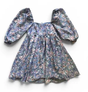 Storia Babydoll Mini Dress Women's XS Floral Puff Sleeves‎ Fairy Cottagecore thumbnail 1