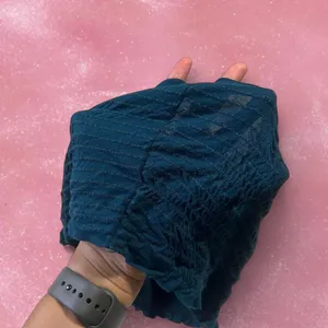 Source Unknown Dark blue going out smocked top thumbnail 6