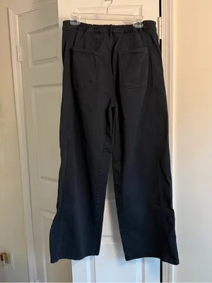 Anthropologie Pilcro Breaker Wide Leg Cotton Pants Navy Blue Elastic Waist - Size Small thumbnail 6