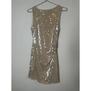 STAUD Off-White Sequin Mini Sleeveless Cocktail Eton Sparkle Dress size Small thumbnail 2