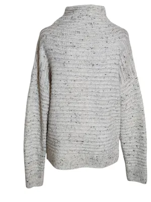 Madewell Speckled Cream Mock Neck Sweater Size Small thumbnail 2