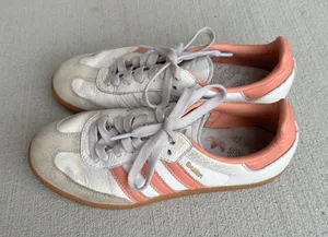 Adidas Samba OG White Coral Pink Sneakers Shoes Womens Size 6 thumbnail 1