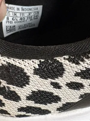 EUC Adidas Swift Run 1.0 Sneakers Beige Black Animal Print Size 8 thumbnail 7