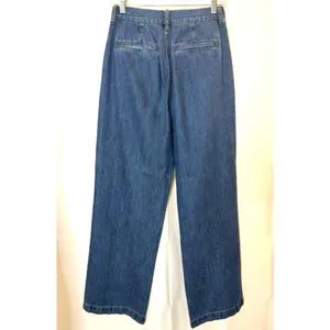 Madewell Baggy Straight High Rise Pleated Medium Wash Stretch Jean Sz 24 thumbnail 3