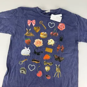 Urban Outfitters Navy Graphic Collage Tee (M/L) — New With Tags thumbnail 2