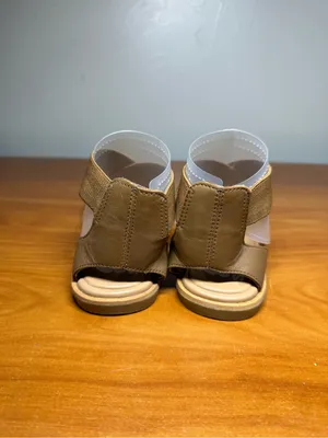 Sorel Ella Strappy Leather Ankle Strap Elastic Tan Beige Sandals Casual 6.5‎ thumbnail 4