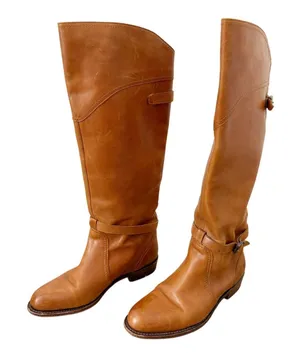 Frye Phillip Flat Riding Boot Brown Leather US 8 thumbnail 1