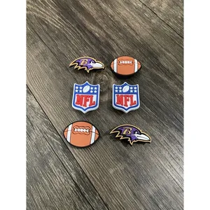 Crocs Baltimore Ravens Football Team Charm For Shoe Charms - 6 Pieces thumbnail 1