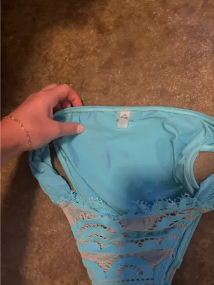 Blue PilyQ Bikini Lace Bottoms thumbnail 4