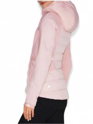 Lululemon Down For It All Jacket Porcelain Pink Lightweight Puffy Coat Size 8 thumbnail 3