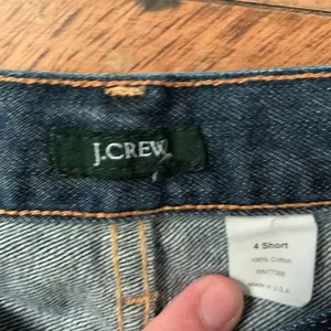 J Crew dark wash western bootcut normcore 4 short jeans thumbnail 2