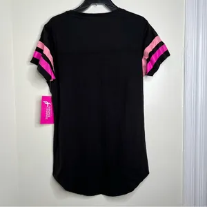 Susan G Komen Breast Cancer Awareness T Shirt Size Medium Black Pink V Neck thumbnail 2