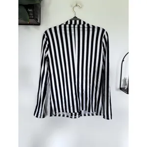 Women's Black & White Vertical Stripe Blazer & Pant Costume Size Small thumbnail 4