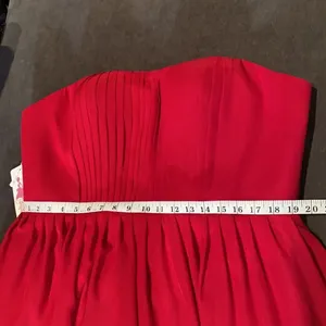 Women’s Burgundy Short Strapless Chiffon Party Prom Dress XXL NWT thumbnail 3