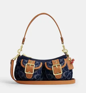 Coach New Ashton Bag In Signature Denim cy700 with cherry charm thumbnail 1