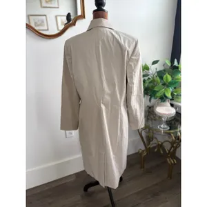 Classiques Entier Vintage Women's Beige Trench‎ Coat, Collared, Size Large thumbnail 3