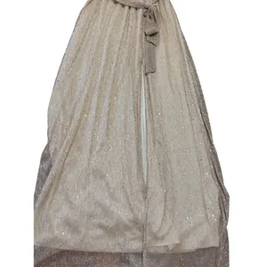 Baltic Born Sparkle Gown Champagne Gold Metallic Shimmer Maxi Dress Sz M thumbnail 8
