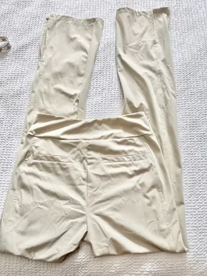 Carbon 38 Kick Flare Stretch Pants in Khaki thumbnail 4