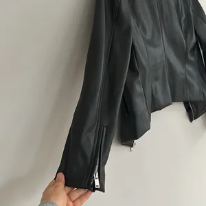Kaari Blue Black Motorcycle Biker Style Jacket Womens Medium thumbnail 8
