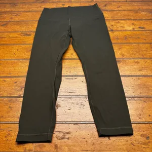 Lululemon Align High-Rise Crop 21 Dark Olive Green Leggings‎ Size 10 LW6BANS thumbnail 1