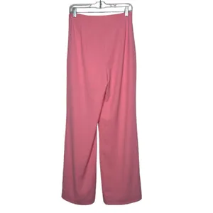 New Tea & Cup Women Hot Pink High Wasted Pleated Flare Dress Pants M thumbnail 2