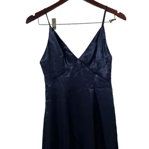 REVOLVE Privacy Please Navy Satin Slit Maxi Formal Dress thumbnail 5