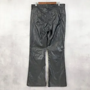 Gap Womens 70s Flare Faux Leather‎ Pants Size 14 High Rise Rocker Street Grunge thumbnail 5