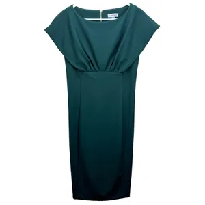 Calvin Klein Green Short Sleeve Stretch Crepe Sheath Dress Office Wedding 6 thumbnail 8