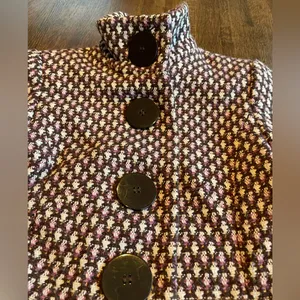 Urban Behavior Wool Peacoat Cream Brown Purple Classic Preppy size xs thumbnail 8