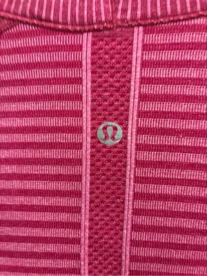 Lululemon Swiftly Tech Top women’s 4 pink berry Rumble Thumb holes Crew thumbnail 5