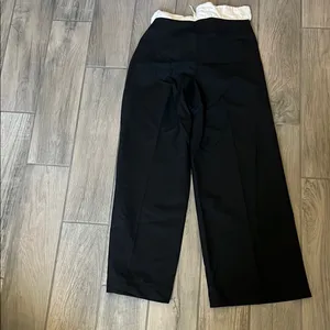 Mango Black and White Wide Leg Palazzo Pants thumbnail 8