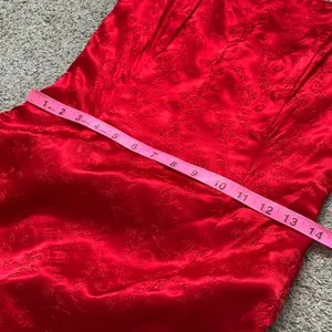 Vintage 90s Jessica McClintock Sz 6 Embroidered Satin Strapless Maxi Dress Gown thumbnail 5