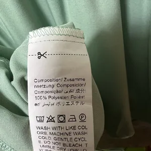 SHEIN Curve Mint Green Lace Trim V-Neck Empire Waist Flutter‎ Sleeve Dress 1XL thumbnail 8